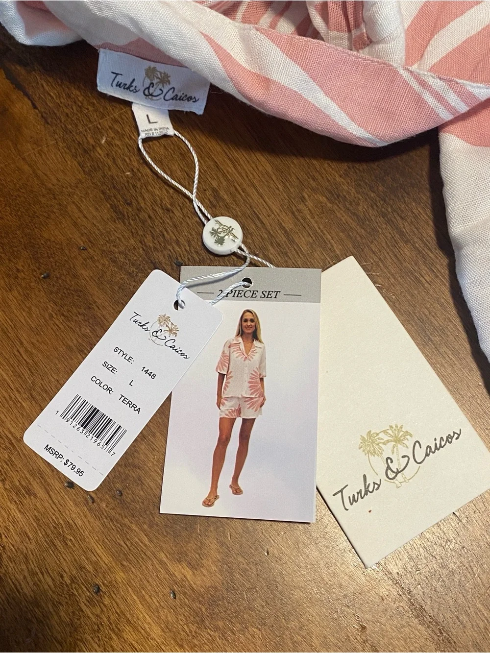 Women's White and Blush Floral Short Set